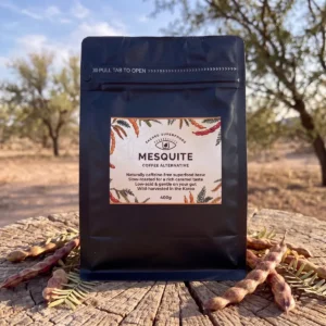 Mesquite Coffee Alternative 400g front pouch - everyday caffeine-free superfood coffee from South Africa